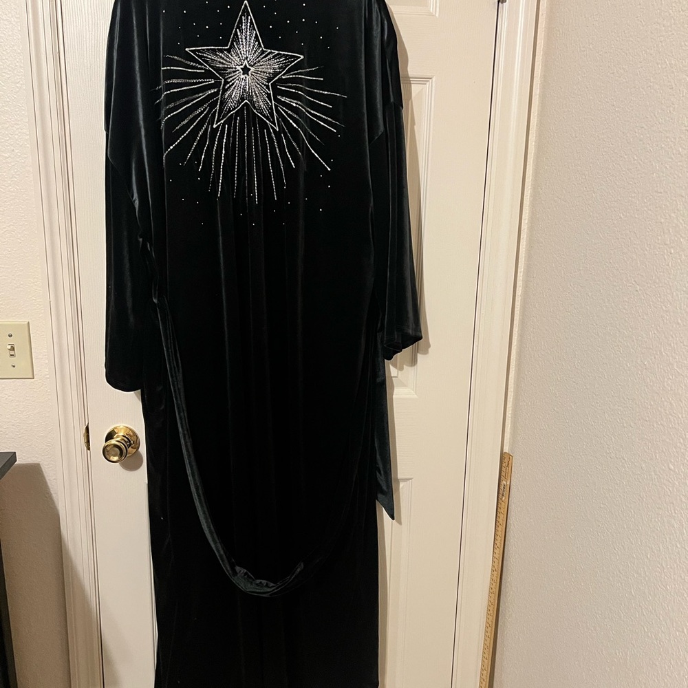Atelier X Victoria's Secret Black Velvet Robe and Black Velvet Nightdress
